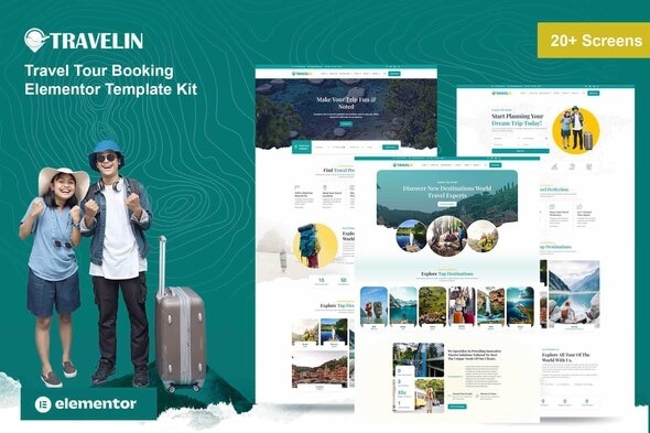 Travelin 20250804 – Travel Tour Booking Elementor Pro Template Kit