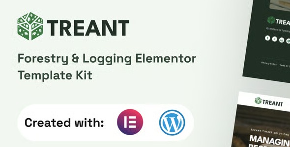 Treant 1.0 – Forestry & Logging Elementor Template Kit