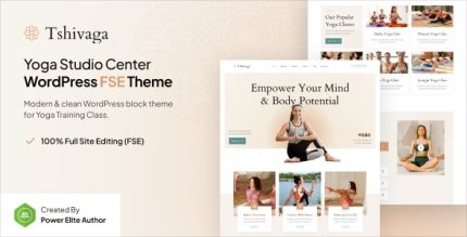 Tshivaga - Yoga Studio & Training Center FSE WordPress Theme