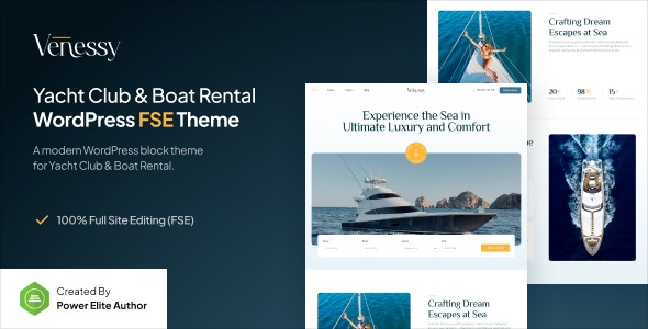 Venessy 1.0.0 – Yacht Club & Boat Rental FSE WordPress Theme