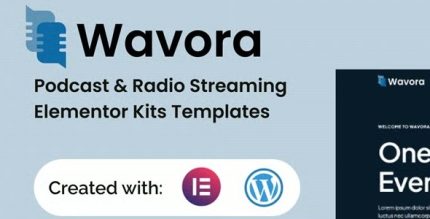 Wavora - Podcast & Radio Streaming Elementor Template Kit