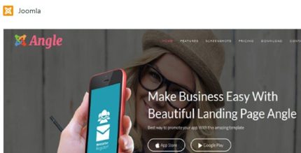 Angle - Responsive App Landing One Page Joomla 5 Template