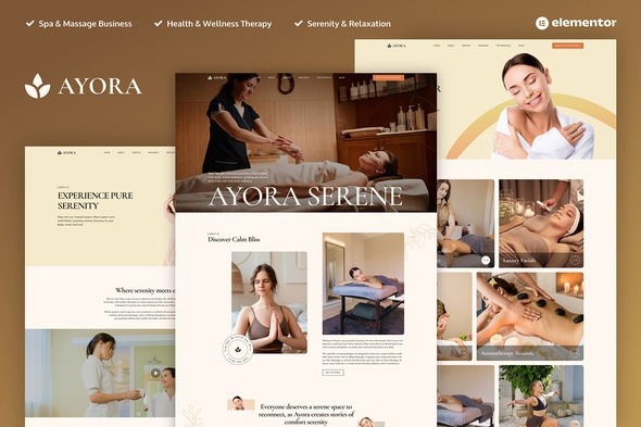 Ayora 1.0 – Spa & Wellness Elementor Pro Template Kit