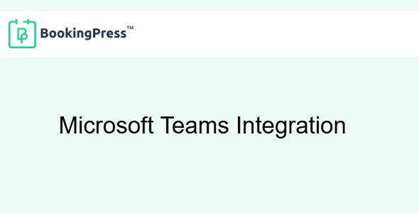BookingPress Microsoft Teams Integration 1.0