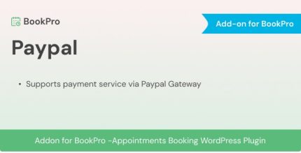 PayPal Payments Standard Add-on for BookPro Plugin