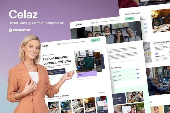 Celaz 1.0 – Digital Learning Platform Website Elementor Kit