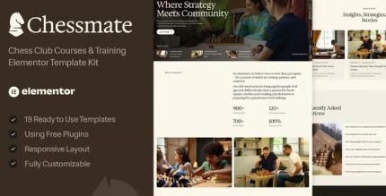 Chessmate - Chess Club Courses & Training Elementor Template Kit