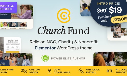 Church Fund 1.0.3 – Religion, NGO & Charity WordPress Theme