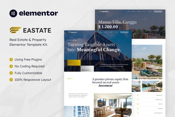 Eastate 1.0 – Real Estate & Property Elementor Template Kit