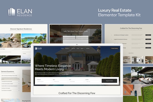 Elan 1.0 – Luxury Real Estate Elementor Template Kit
