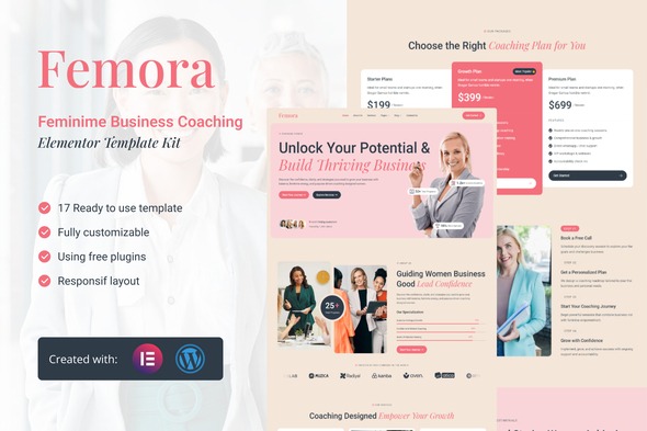 Femora 1.0 – Feminime Business Coaching Elementor Template Kit