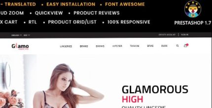 Glamo Lingerie - Prestashop Store Template