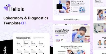 Helixis - Laboratory & Diagnostics Elementor Template Kit