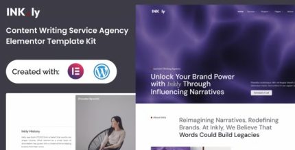 Inkly - Content Writing Service Agency Elementor Template Kit