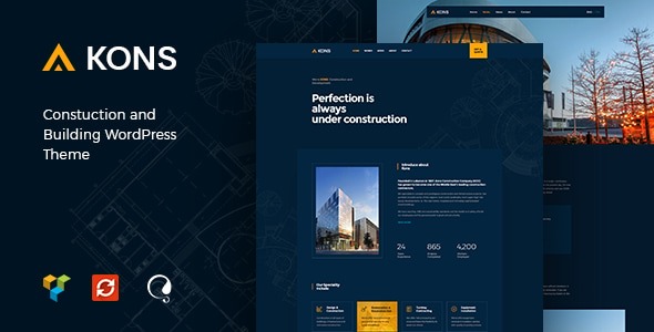 Kons 1.1.0 – Construction and Building WordPress Theme
