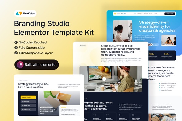 MaknaStudio 1.0 – Branding Studio Elementor Pro Template Kit