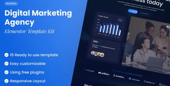 Marketify 1.0 – Digital Marketing Agency Elementor Template Kit