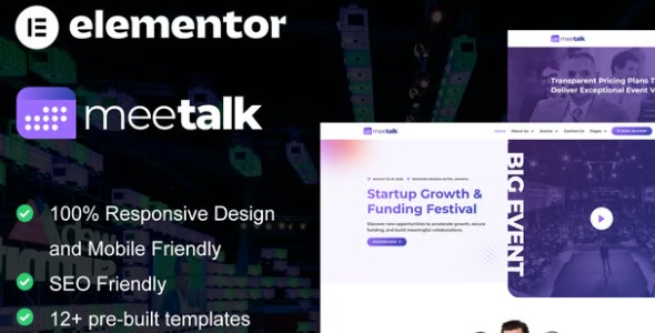 Meetalk 1.0 – Event & Conference Elementor Pro Template Kit