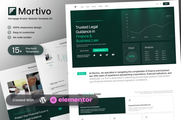 Mortivo 1.0 – Mortgage Broker Elementor Template Kit