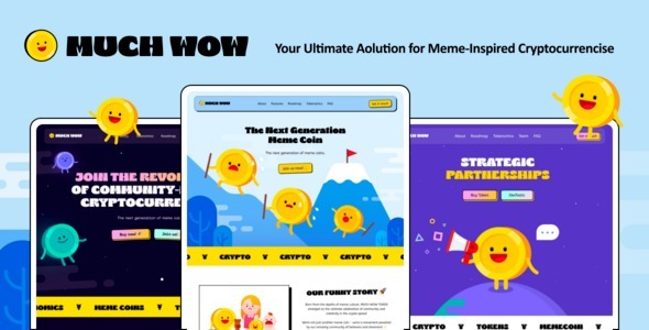 MuchWow 1.0.1 – Meme coin ICO and Crypto WordPress Theme