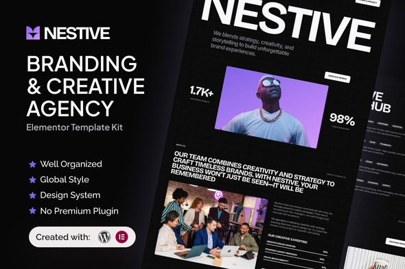 Nestive 1.0 – Branding & Creative Agency Elementor Template Kit