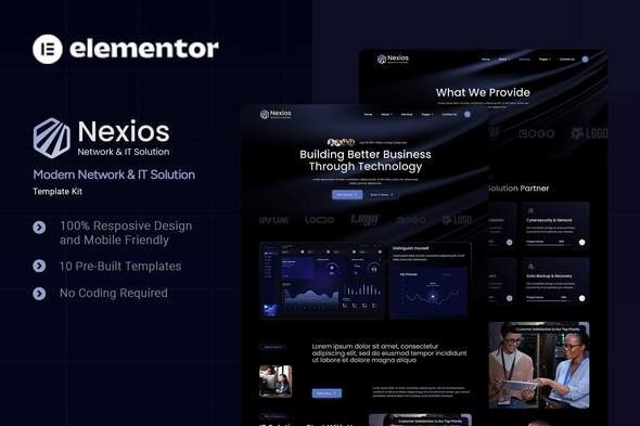 Nexios 1.0 – Modern Network & IT Solution Elementor Template Kit