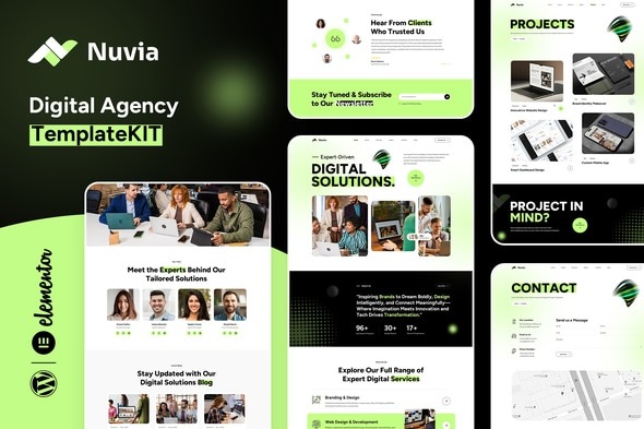 Nuvia 1.0 – Digital Agency Elementor Template Kit