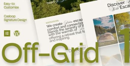 Off-Grid - Modern Natural Glamping Elementor Template Kit