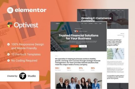 Optivest - Financial & Investment Elementor Template Kit