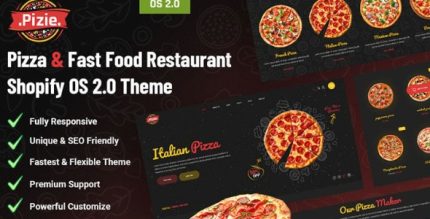 Pizie - Pizza & Fast Food Restaurant Shopify OS 2.0 Theme