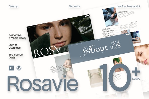 Rosavie 1.0 – Soft Luxe Beauty Salon Elementor Template Kit
