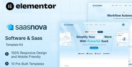SaaSNova - Software & Saas Elementor Template Kit