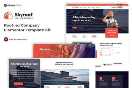 Skyroof - Roofing Company Elementor Template Kit