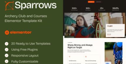 Sparrows - Archery Club & Courses Elementor Template Kit