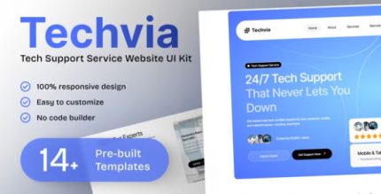 Techvia - Tech Support Service Elementor Template Kit