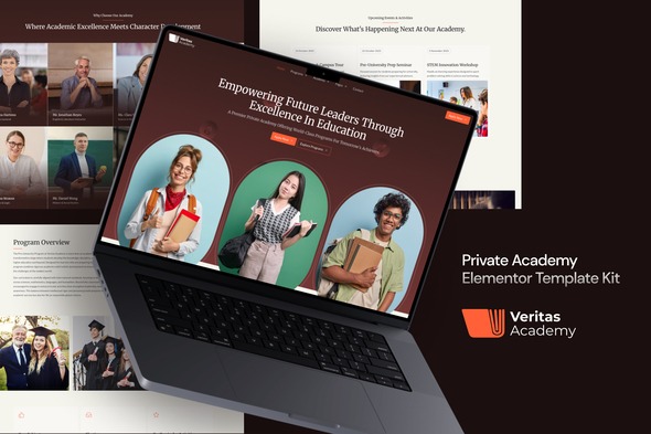 Veritas 1.0 – Private Academy Elementor Template Kit