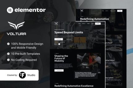 Voltura - Automotive Car Services Elementor Template Kit