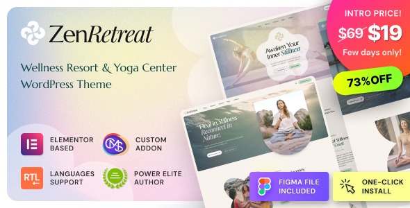 Zen Retreat 1.0.2 – Wellness Resort, Spa & Yoga WordPress Theme