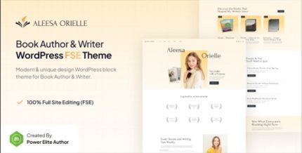 Aleesa - Book Author & Writer Gutenverse FSE WordPress Theme