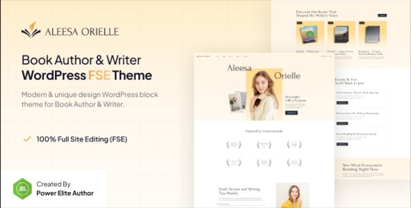 Aleesa 1.0.1 – Book Author & Writer Gutenverse FSE WordPress Theme
