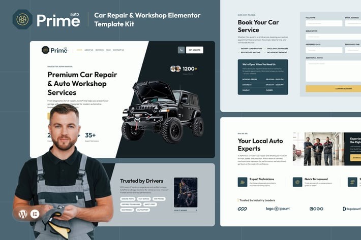 AutoPrime 1.0 – Car Repair & Workshop Elementor Template Kit