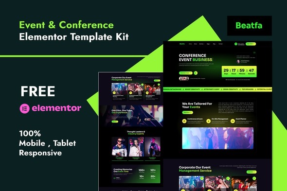 Beatfa 1.0 – Event & Conference Elementor Template Kit