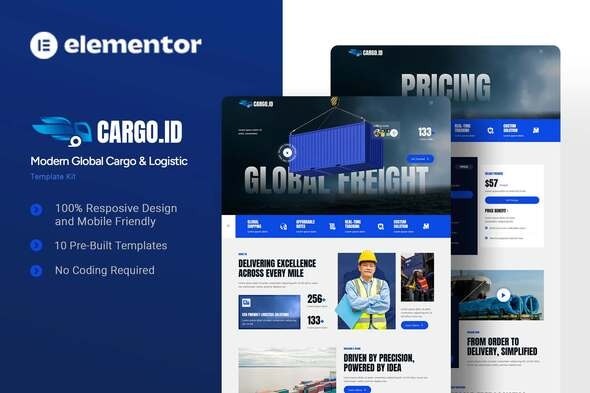Cargoid 1.0 – Modern Global Cargo & Logistic Elementor Template Kit