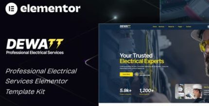 Dewatt - Professional Electrical Services Elementor Template Kit