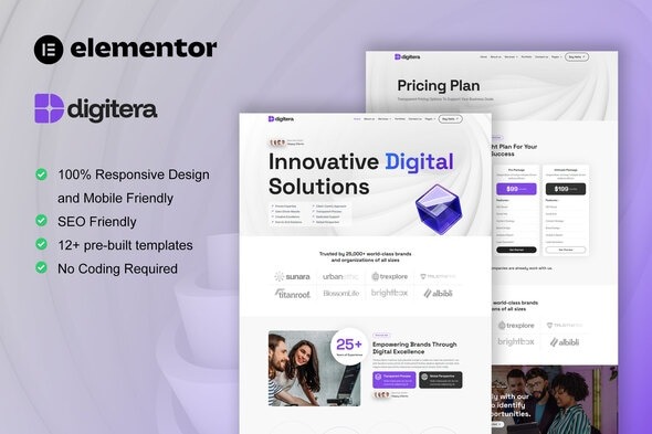 Digitera 1.0 – Digital Agency Elementor Pro Template Kit
