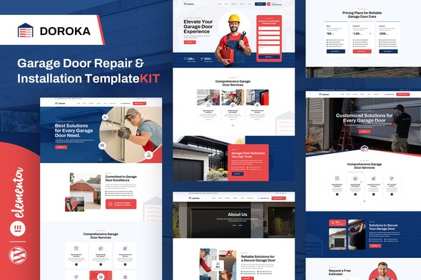 Doroka 1.0 – Garage Door Repair Elementor Template Kit