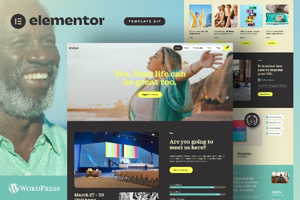 Evan  – Life & Business Coach Elementor Pro Template Kits