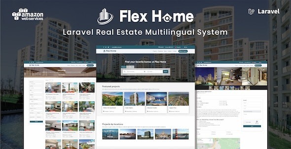 Flex Home 2.55.9 – Laravel Real Estate Multilingual System