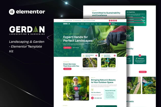 Gerdan 1.0 – Landscaping & Gardening Elementor Template Kit