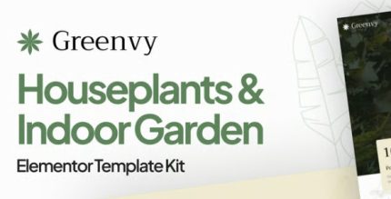Greenvy - Houseplants & Indoor Garden Elementor Template Kit